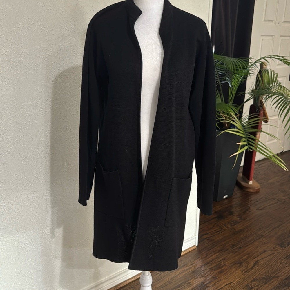 Eileen Fisher Ultrafine Merino Long Cardigan, Med
